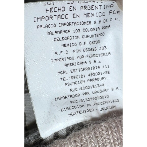 LS Ayres Zip Up Vest Mens Small Cream Cowl Neck Wool Blend Argentina Warm Preppy - Picture 8 of 10